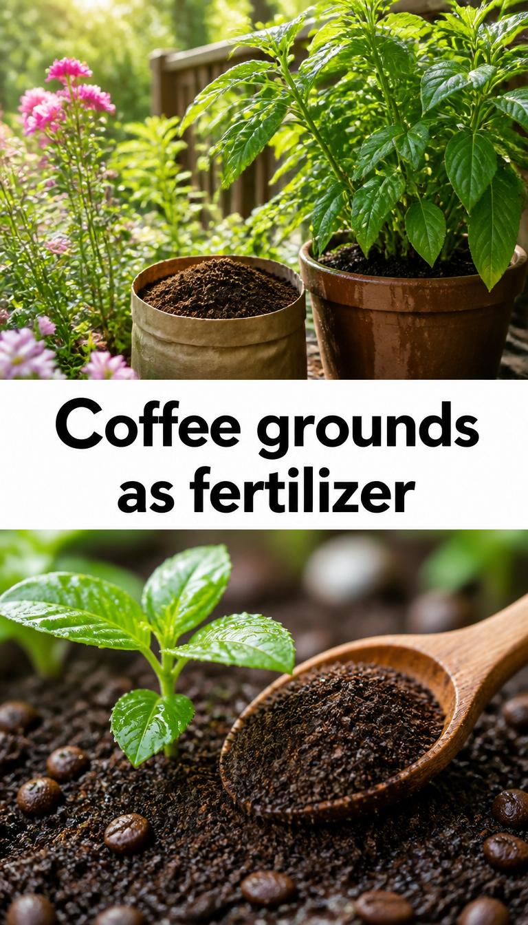 Coffee grounds as fertilizer