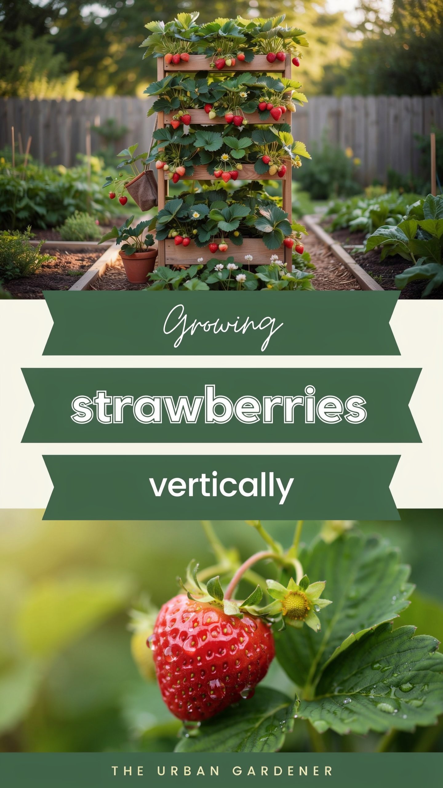 Growing strawberries vertically