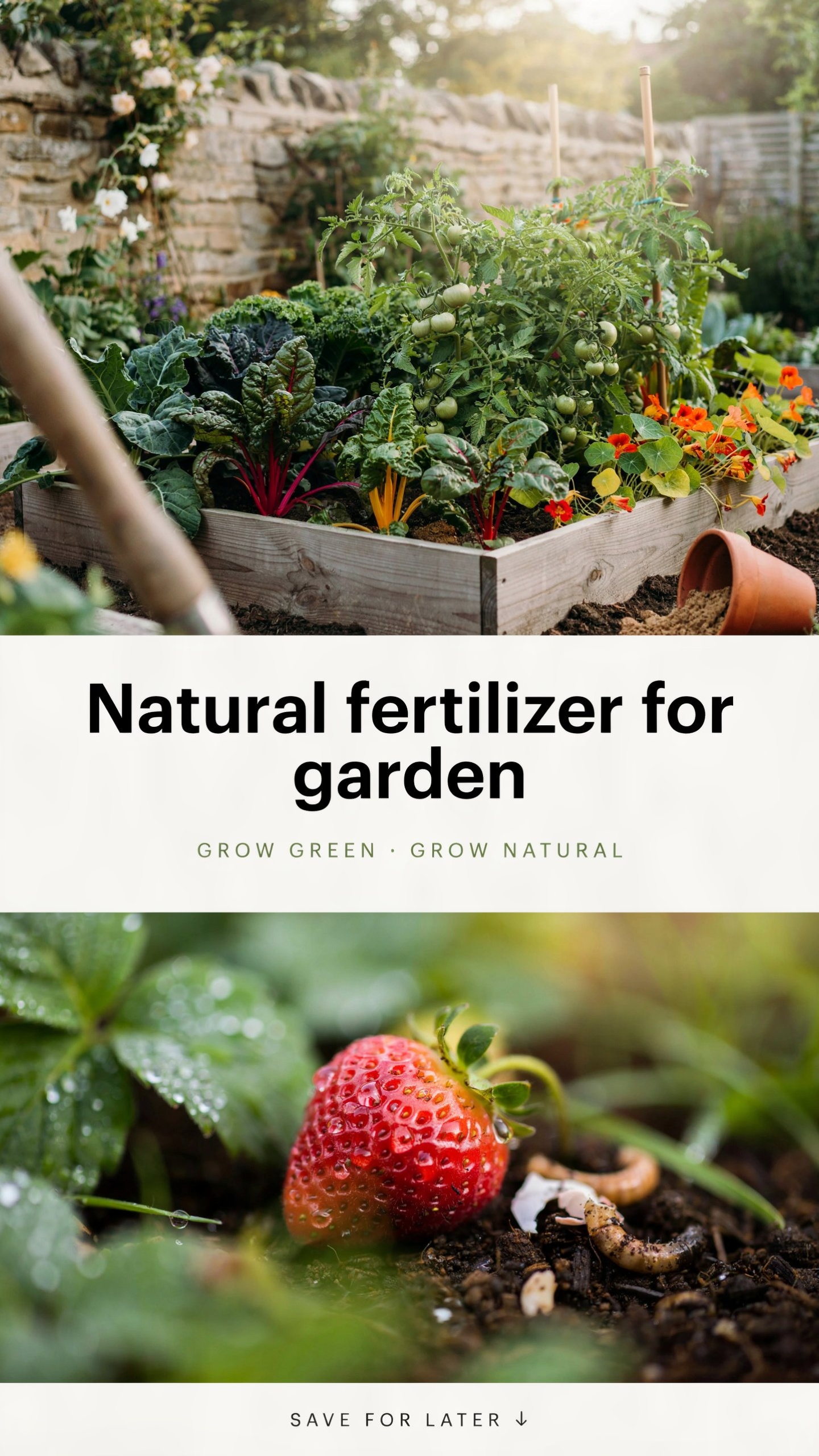 Natural fertilizer for garden